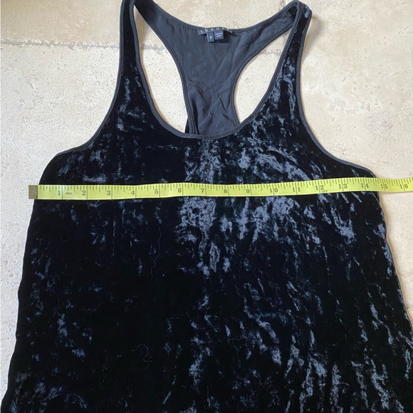 Theory Petites Black Velvet Racerback Tank Silk Blend P/TP - Picture 3 of 7